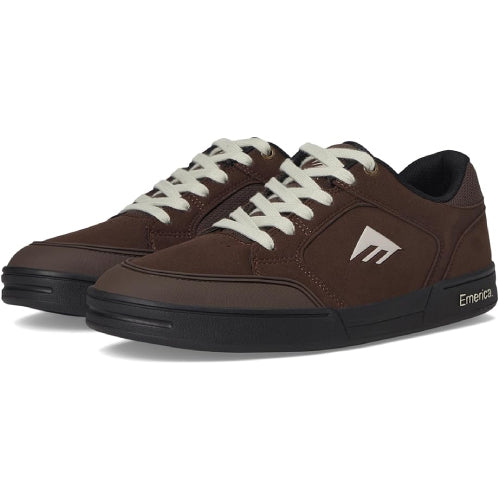 Emerica Heritic Skate Shoe - Brown/Black/Tan profile pair