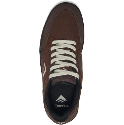 Emerica Heritic Skate Shoe - Brown/Black/Tan top