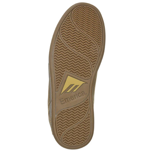 Emerica Heritic Skate Shoe - Brown/Gum bottom