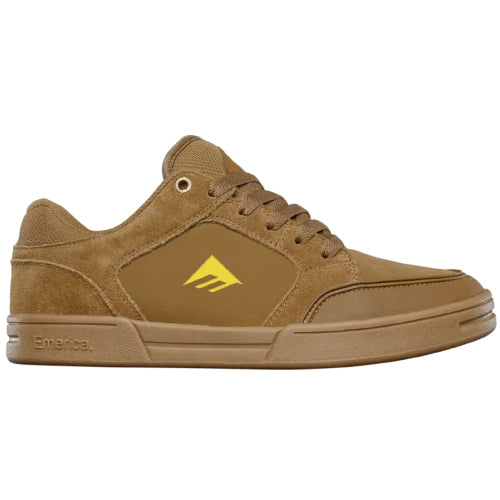 Emerica Heritic Skate Shoe - Brown/Gum side