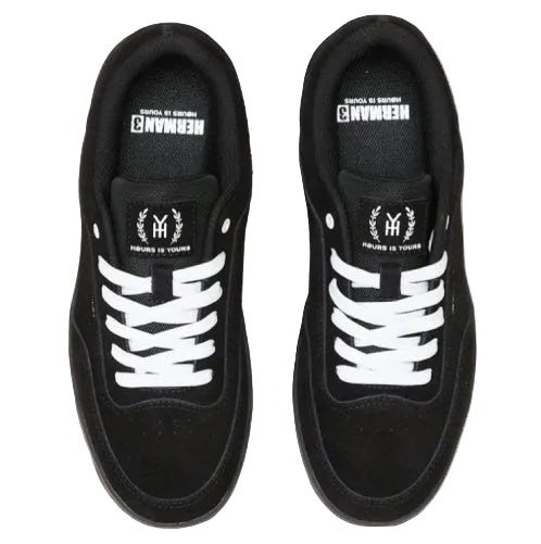 Hours is Yours Herman 3 Skate Shoe - Black N White top