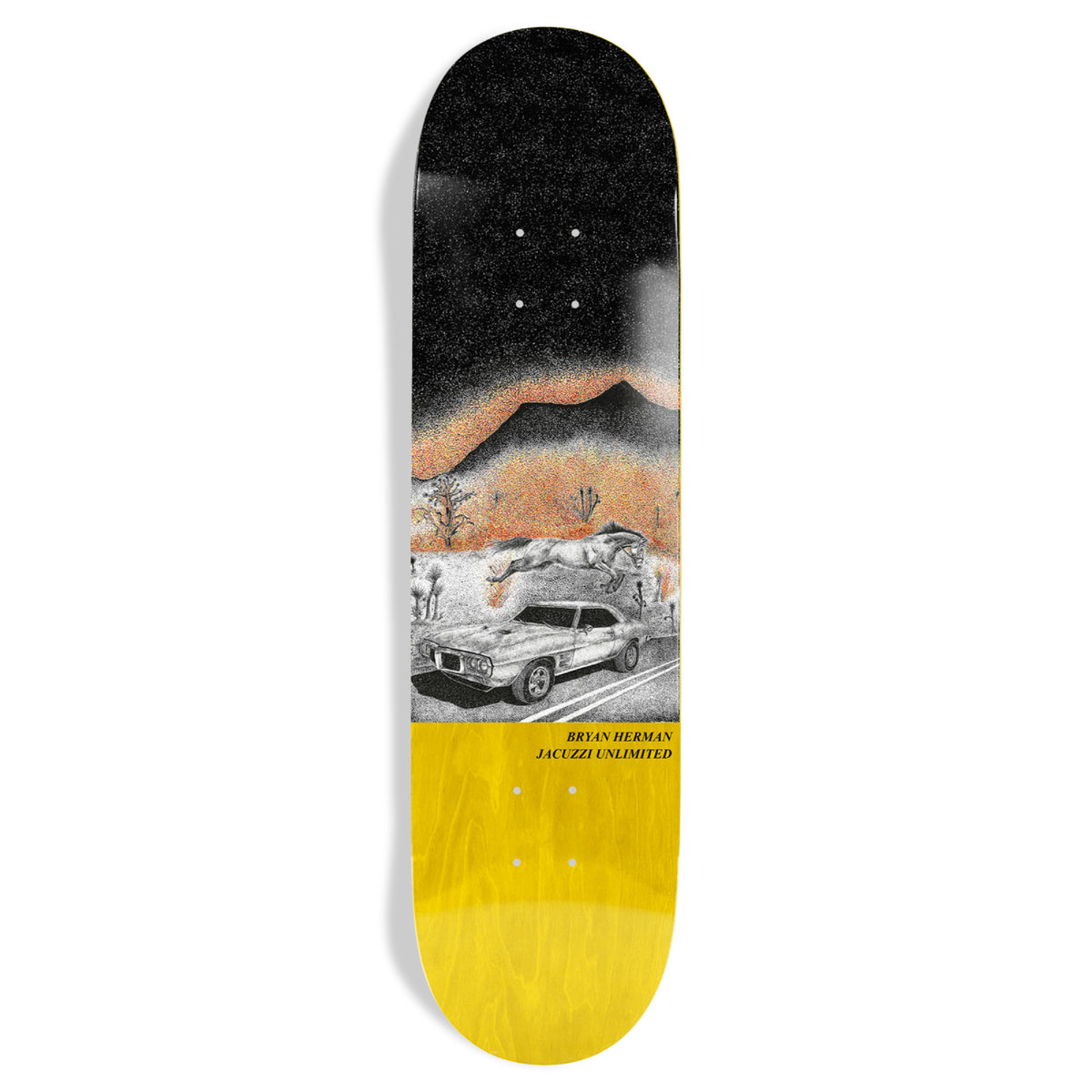 Jacuzzi EX7 Herman Guest Fire Bird Skateboard Deck 8" full bottom