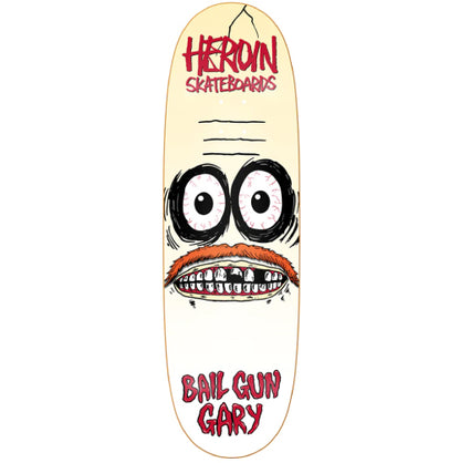 Heroin Bail Gun Gary 3 Symmetrical Skateboard Deck 9.75"