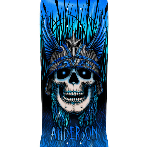Powell Peralta Anderson Heron Skateboard Deck Blue Foil 8.45" close