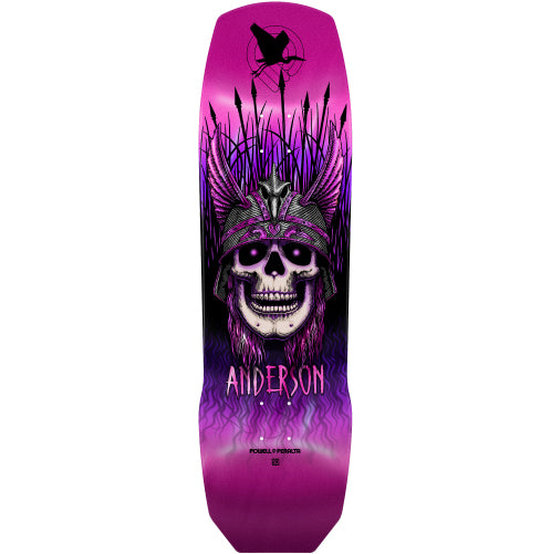 Powell Peralta Andy Anderson Heron Skateboard Deck Pink Foil 9.13" bottom 