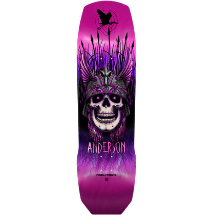Powell Peralta Andy Anderson Heron Skateboard Deck Pink Foil 9.13" bottom 