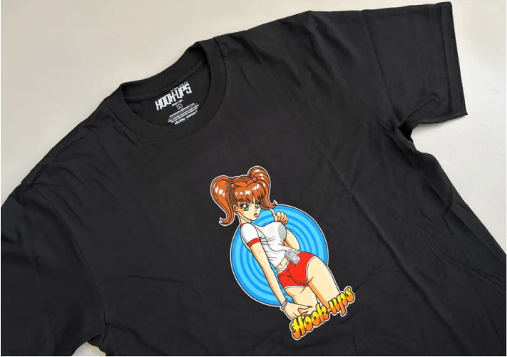 Hook-Ups Hitchhiking Sakura Tee - Black