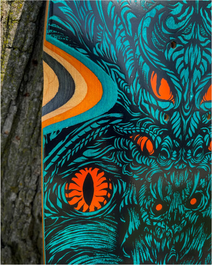 Creature Hitz Cobra Shaped Skateboard Deck 9" wheel wells