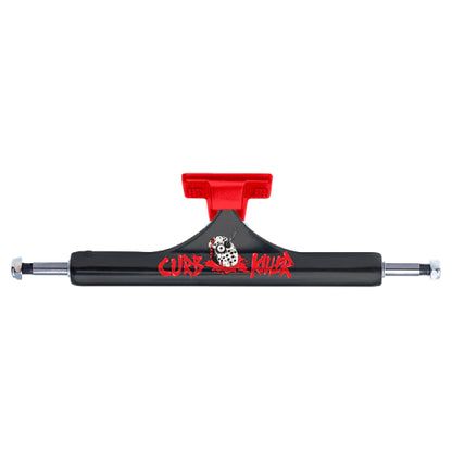 Slappy ST1 Hollow Inverted Curb Killer II Black/Red Trucks (Set of 2)