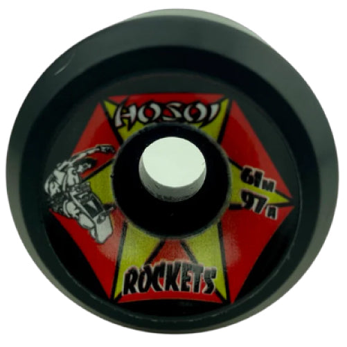 Hosoi Rockets Skateboard Wheels Black 61MM 97A