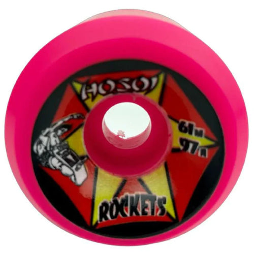 Hosoi Rockets Skateboard Wheels Pink 61MM 97A