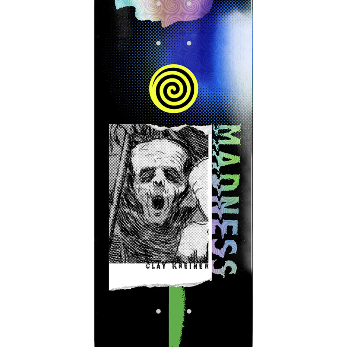 Madness R7 Kreiner Howling Skateboard Deck 8.25" graphic