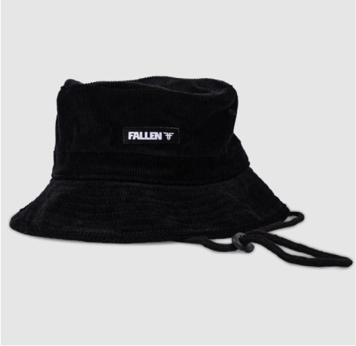 Fallen Hunter Bucket Hat - Black/Black Corduroy