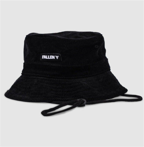 Fallen Hunter Bucket Hat - Black/Black Corduroy