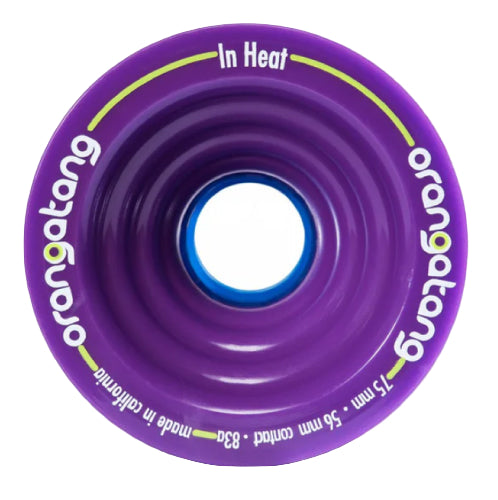 Orangatang In Heat Wheels Purple 75MM 83A face