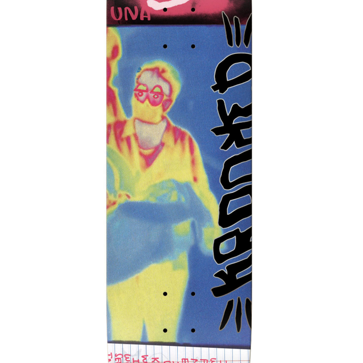 Krooked Una Infrared Skateboard Deck 8.28" graphic