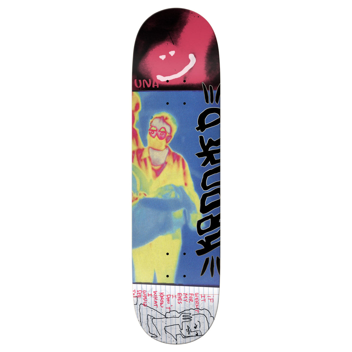 Krooked Una Infrared Skateboard Deck 8.28"