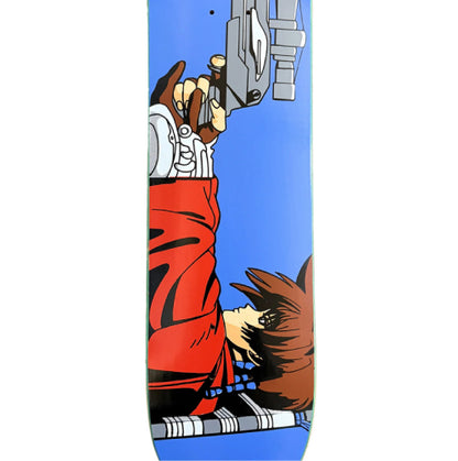 Hook-Ups 30 Years Iria Hunter Skateboard Deck 7.5" blue stock close