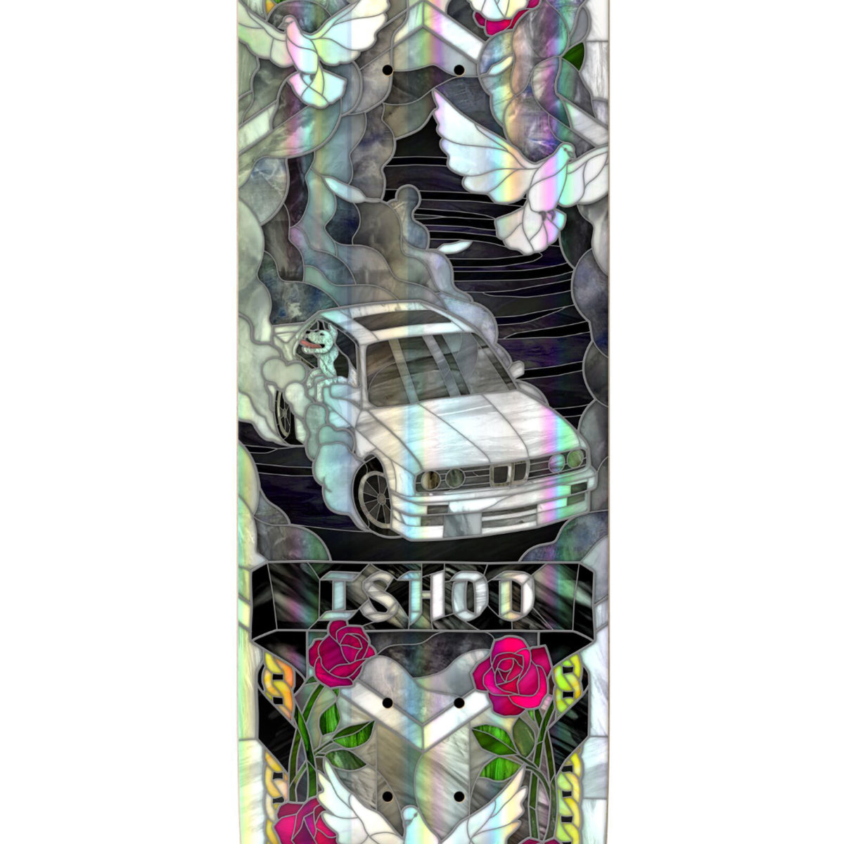 Real Twin Tail Ishod Cathedral Skateboard Deck 8.3" graphic