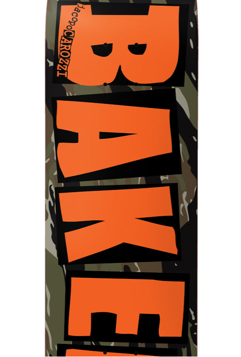 Baker Jacopo Brand Logo Tiger Stripe Skateboard Deck 8.38" graphic