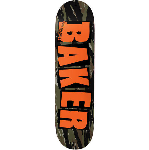 Baker Jacopo Brand Logo Tiger Stripe Skateboard Deck 8.38" full