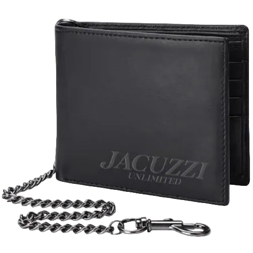 Jacuzzi PU Leather Bi-Fold Chain Wallet