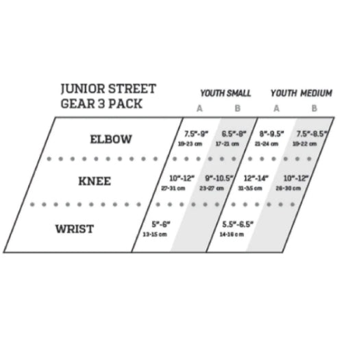 Pro-Tec Jr. Street Open Back Pad Set - Red/White/Black