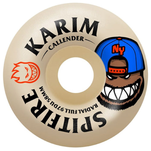 Spitfire F4 Callender Burn Squad Radial Full Wheels 58MM 97D side