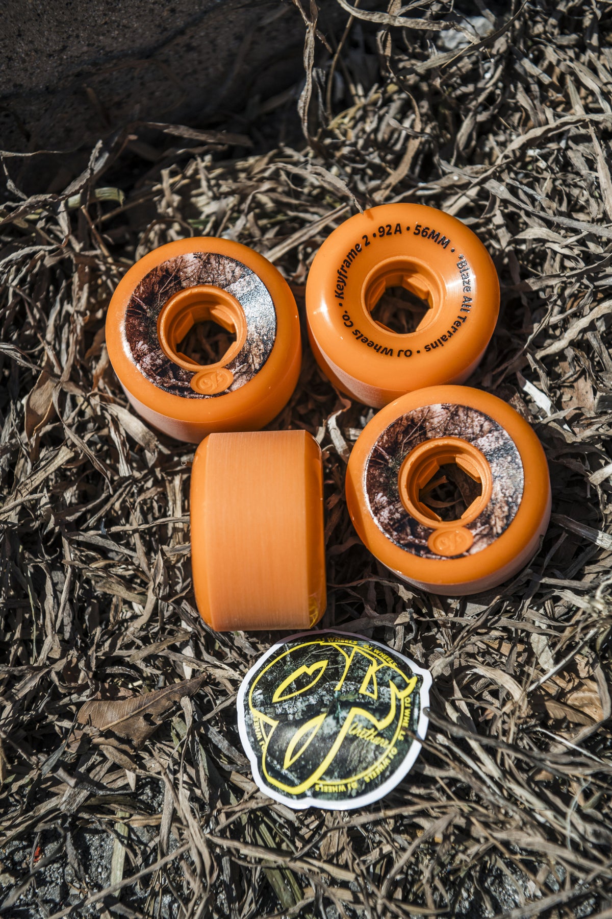 OJ X Realtree APX Keyframe 2 Wheels Orange 56MM 92A photo
