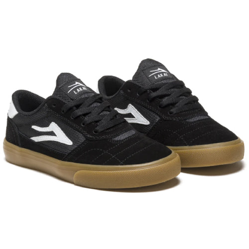 Lakai Cambridge Kids Skate Shoe - Black/Gum Suede