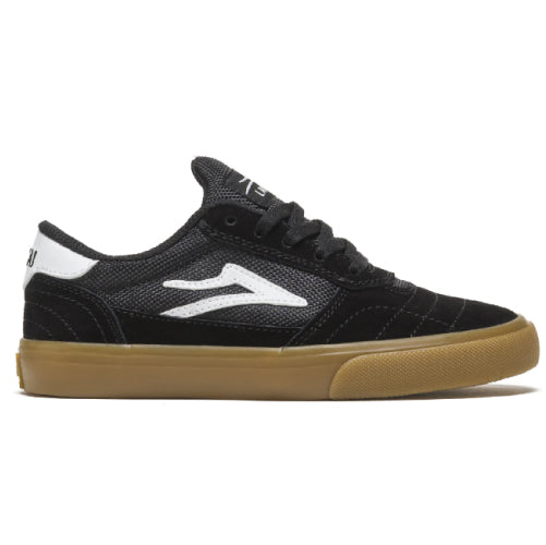 Lakai Cambridge Kids Skate Shoe - Black/Gum Suede