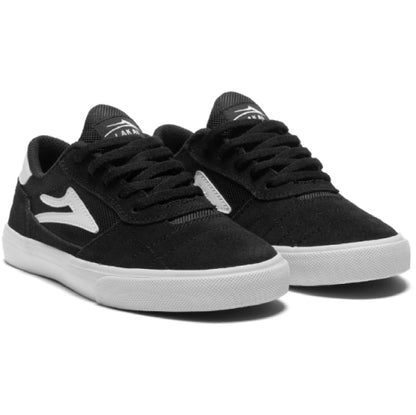 Lakai Cambridge Kids Skate Shoe - Black/White Suede