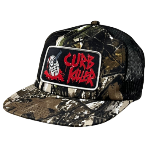 Heroin Curb Killer Trucker Snapback Hat Camo