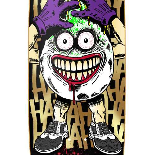 Heroin Killing Yolk Symmetrical Skateboard Deck Gold Foil 9.25"