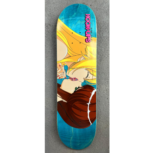 Hook-Ups Kissing Girls Skateboard Deck Blue Veneer 8.5"