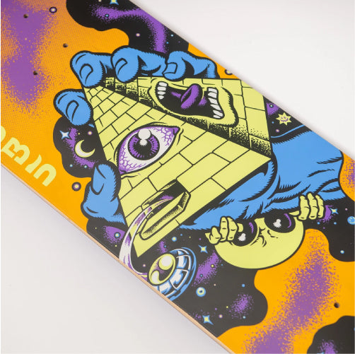Santa Cruz Knibbs Invasion Hand Skateboard Deck 8.5" close