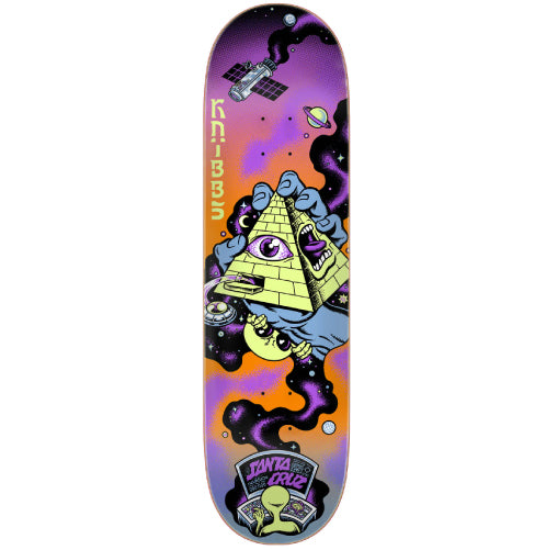 Santa Cruz Knibbs Invasion Hand Skateboard Deck 8.5" bottom
