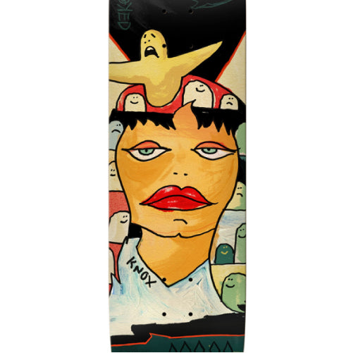 Krooked Knox Three Star Skateboard Deck 8.25" graphic