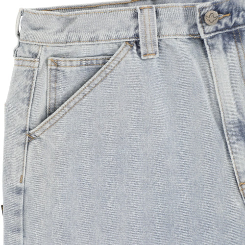 Krooked Koffin Carpenter Pant - Bleached Denim front pocket
