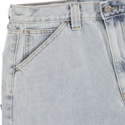 Krooked Koffin Carpenter Pant - Bleached Denim front pocket