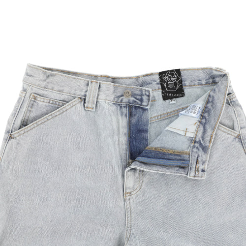 Krooked Koffin Carpenter Pant - Bleached Denim zip