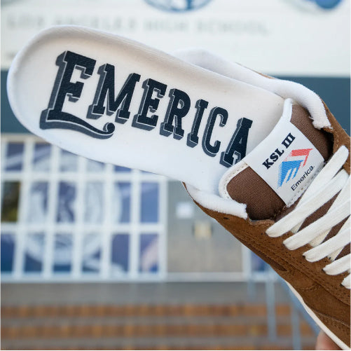 Emerica KSL III Skate Shoe - Brown/Tan