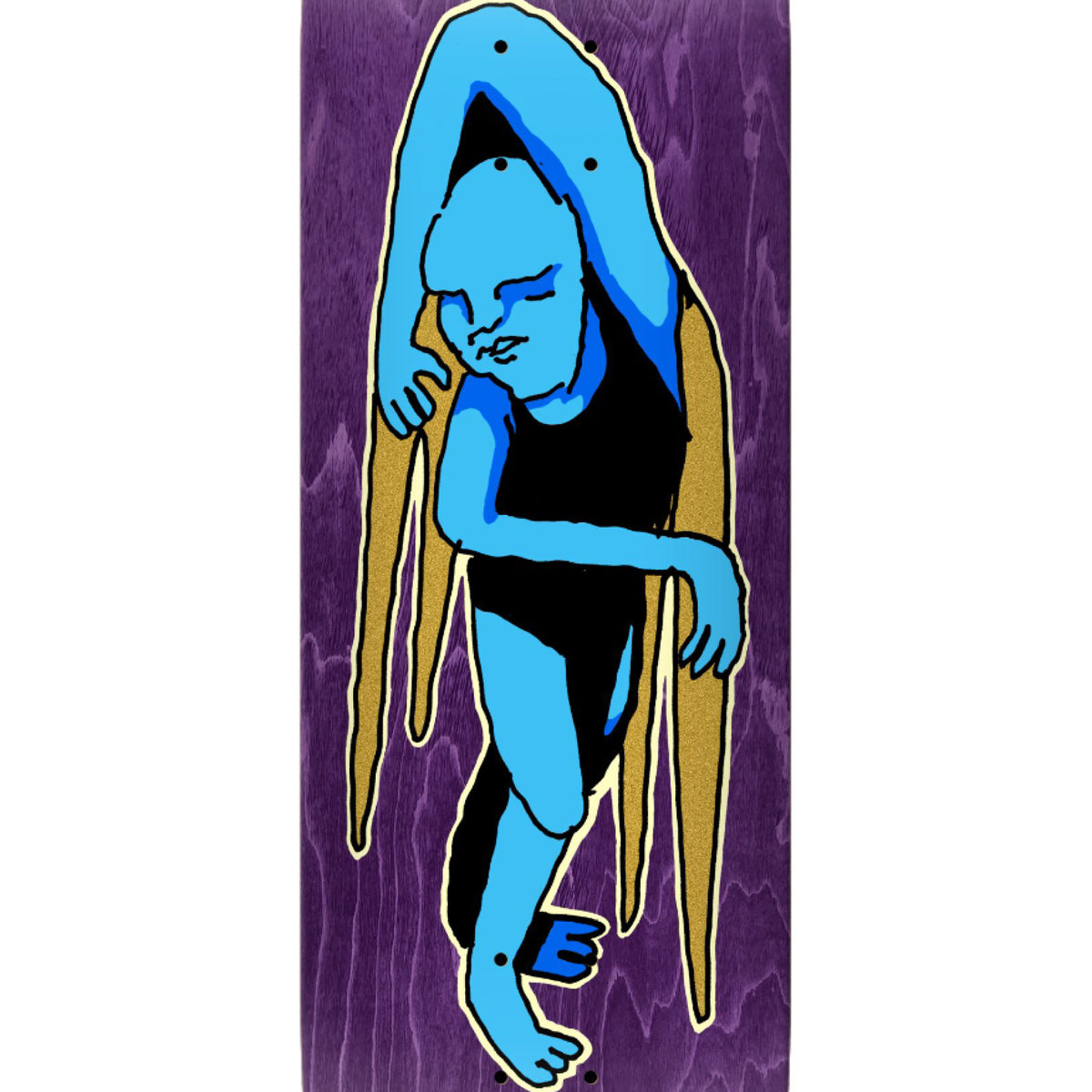 Krooked Gonz Lay Lying Skateboard Deck 9" graphic