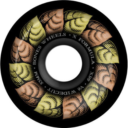 Bones X-Formula V6 Wide-cut Leaving Wheels Black 53MM 99A