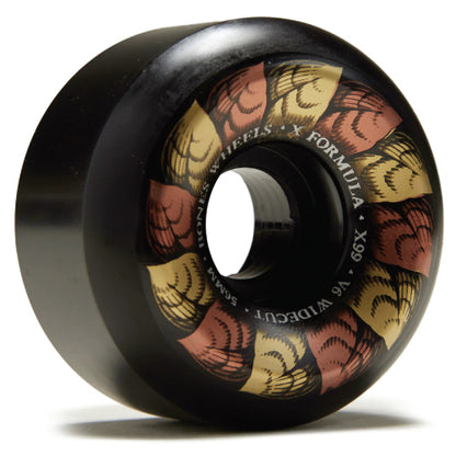 Bones X-Formula V6 Leaving Wide-cut Black Wheels 56MM 99A