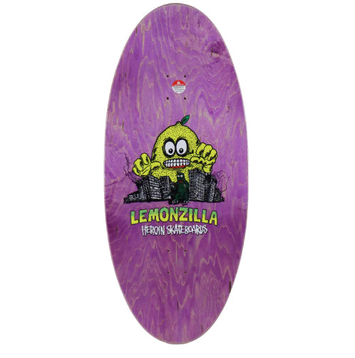 Heroin Lemonzilla Skateboard Deck 13.5" top