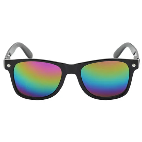 Glassy Leonard Polarized Sunglasses - Black/Color Mirror