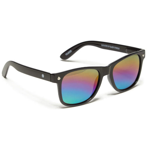 Glassy Leonard Polarized Sunglasses - Black/Color Mirror