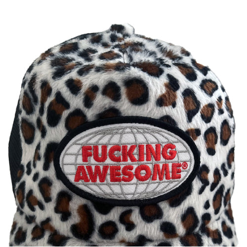 Fucking Awesome Patch Logo Trucker - Leopard close