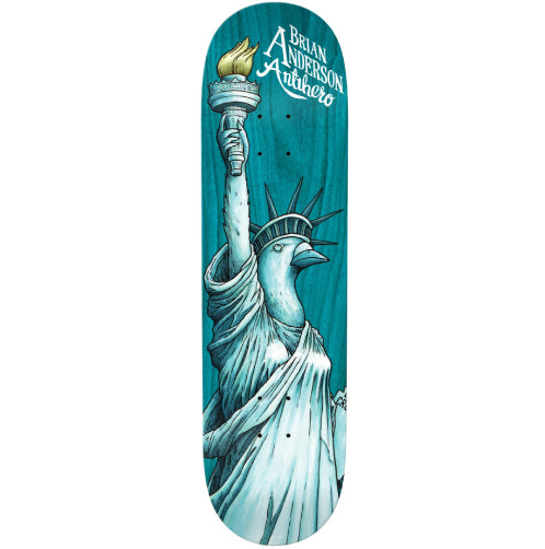 Antihero B.A. Libirdty Skateboard Deck 9.0" light blue veneer